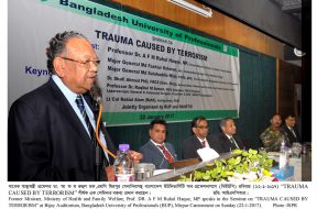 SEMINAR ON “TRAUMA CAUSED BY TERRORISM” 22-01-2017